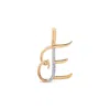 Kajal Naina Women's Gold Cursive Letter Pendant - E In Gold