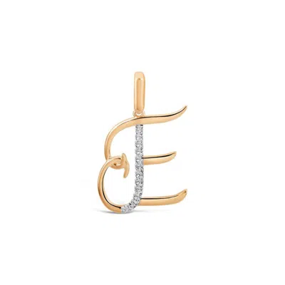 Kajal Naina Women's Gold Cursive Letter Pendant - E