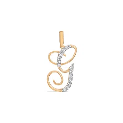 Kajal Naina Women's Gold Cursive Letter Pendant - G