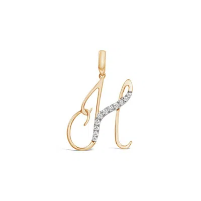 Kajal Naina Women's Gold Cursive Letter Pendant - H