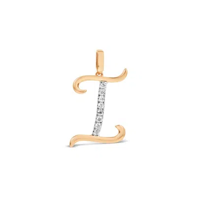 Kajal Naina Women's Gold Cursive Letter Pendant - I