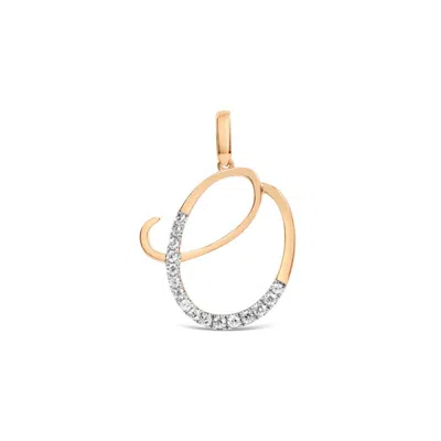 Kajal Naina Women's Gold Cursive Letter Pendant - O