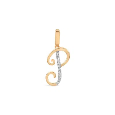 Kajal Naina Women's Gold Cursive Letter Pendant - P