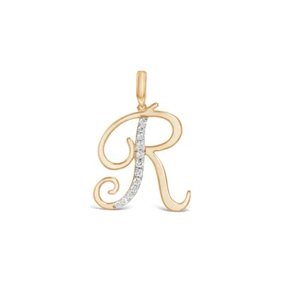 Kajal Naina Women's Gold Cursive Letter Pendant - R