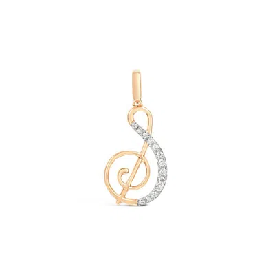 Kajal Naina Women's Gold Cursive Letter Pendant - S