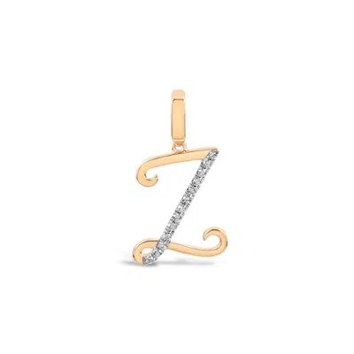 Kajal Naina Women's Gold Cursive Letter Pendant - Z