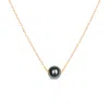 Kajal Naina Women's Gold / Grey Tahitian Floating Pearl Necklace In Multi