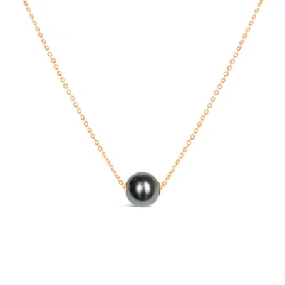 Kajal Naina Women's Gold / Grey Tahitian Floating Pearl Necklace In Multi