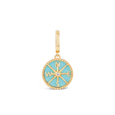 Kajal Naina Women's Gold Inner Compass Charm