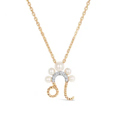 Kajal Naina Women's Gold Leo Zodiac Necklace