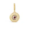 Kajal Naina Women's Gold / Red Round Evil Eye Charm In Multi