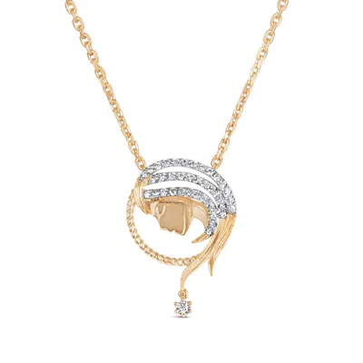 Kajal Naina Women's Gold Virgo Zodiac Necklace