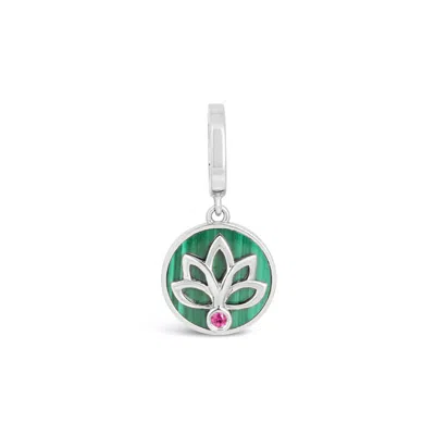 Kajal Naina Women's Green / White Divine Lotus Charm In Multi