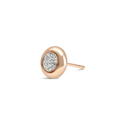 Kajal Naina Women's Rose Gold Round Cluster Diamonds Single Stud
