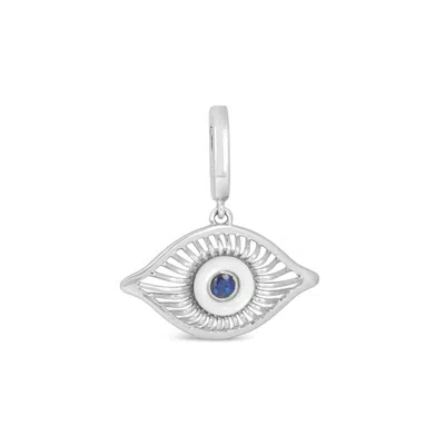 Kajal Naina Women's White / Blue Evil Eye Charm In Multi
