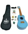 Kako'o Music Seafoam Green Wooden Ukulele Set In Multi