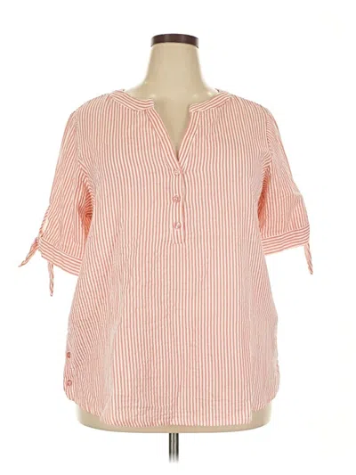 Pre-owned Kaktus 3/4 Sleeve Blouse In Orange
