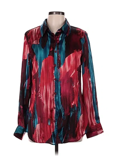 Pre-owned Kaktus Long Sleeve Blouse In Red