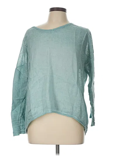 Pre-owned Kaktus Long Sleeve Blouse In Teal