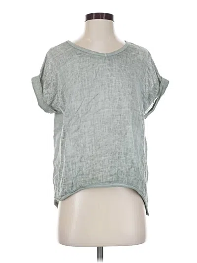 Pre-owned Kaktus Short Sleeve Top Gray Crew Neck Tops
