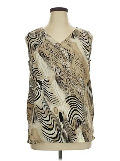 Pre-owned Kaktus Sleeveless Blouse In Gold