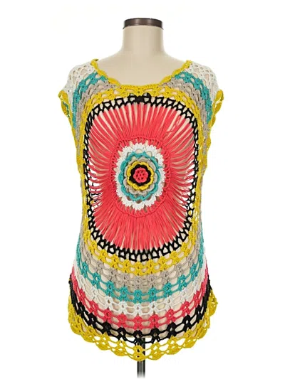 Pre-owned Kaktus Sleeveless Blouse In Yellow