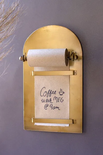 Kalalou Antique Brass Magnetic Note Roll