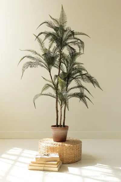 Kalalou Artificial 46" Fern In Plastic Pot In Green