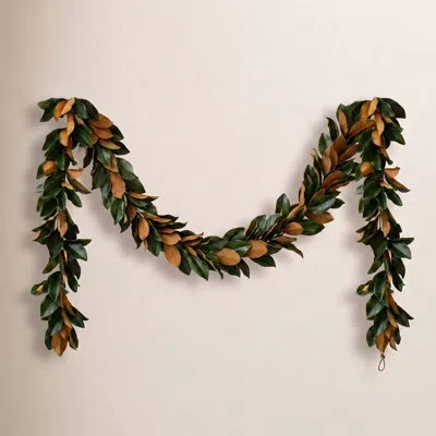 Kalalou Artificial Magnolia Leaf Garland - 72" In Green