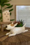 Kalalou Ceramic Bull Terrier Planter
