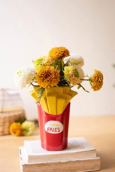 Kalalou Ceramic French Fries Vase