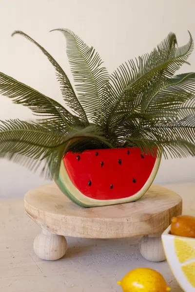 Kalalou Ceramic Watermelon Slice Planter
