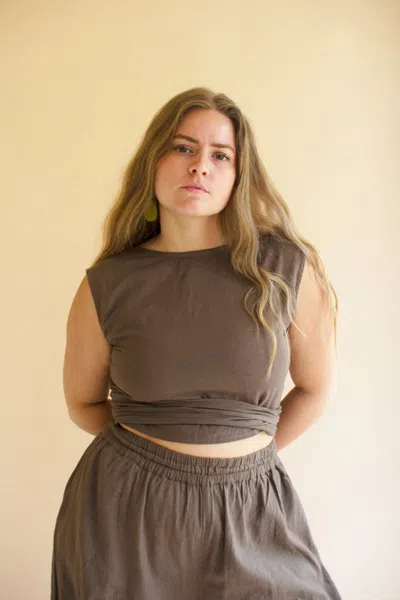Kalalou Convertible Wrap Blouse In Brown