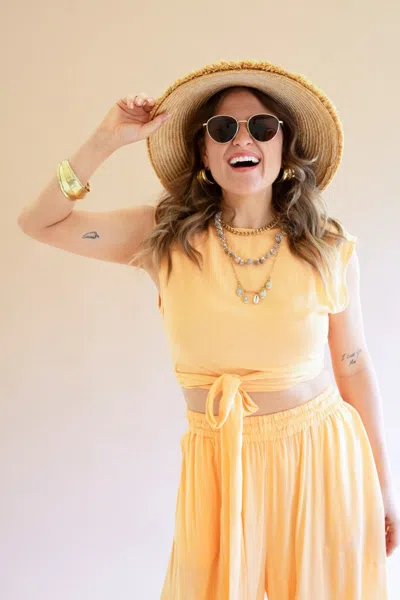 Kalalou Convertible Wrap Blouse In Orange