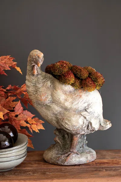 Kalalou Faux Concrete Turkey Planter