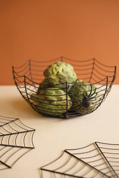 Kalalou Halloween Bowl With Spider In Green