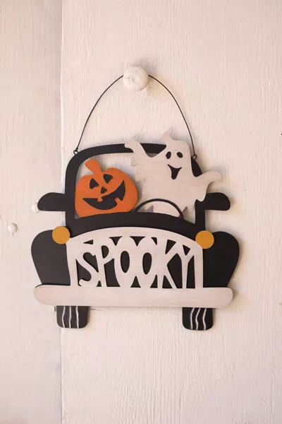 Kalalou Halloween "spooky" Door Sign