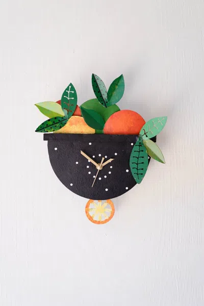 Kalalou Hand Painted Wall Clock - Fruit