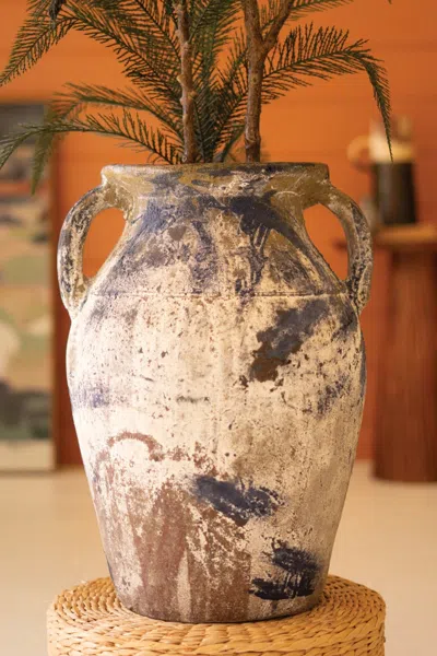 Kalalou Large Rustic Terracotta Urn