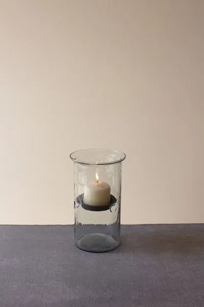 Kalalou Mini Glass Candle Cylinders W Rustic Insert - Medium