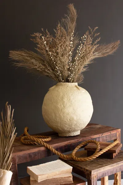 Kalalou Paper Mache Urn - 15" Small