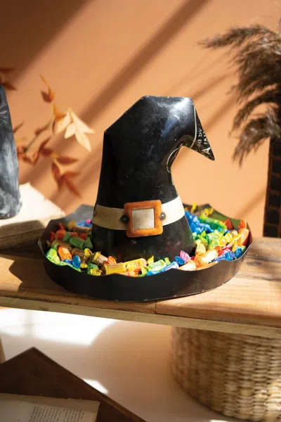 Kalalou Recycled Iron Halloween Witch Hat