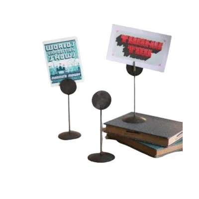 Kalalou Round Wire Place Card Holder In Black