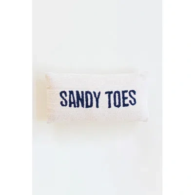 Kalalou Sandy Toes - Hand Hooked Pillow In Beige