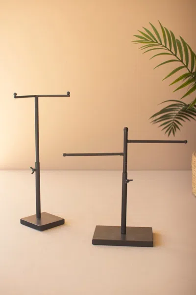 Kalalou Set Of Two Adjustable Metal Jewelry Displays