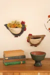 Kalalou Set Of Two Ceramic Chicken Wall Planters