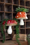 Kalalou Set Of Two Ceramic Toadstool Wall Planters
