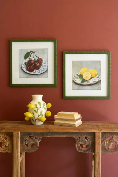 Kalalou Set Of Two Framed Fruit Prints Under Glass