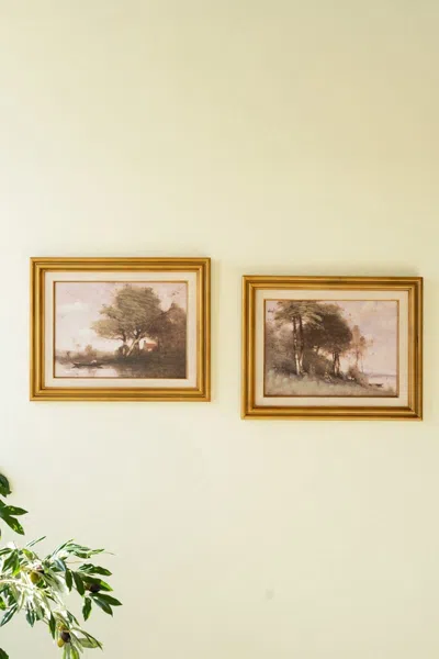 Kalalou Set Of Two Framed Landscape Prints