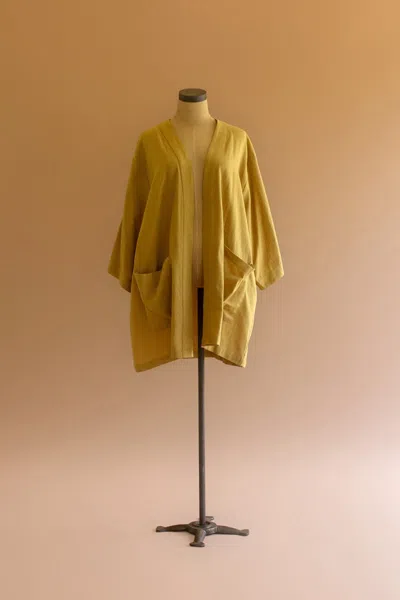 Kalalou Short Kimono With Front Pockets In Brown